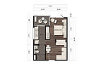 One Bedroom - (A2AS)-34.8 SQ.M.
