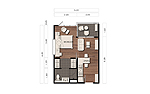 One Bedroom - (A1AS)-34.8 SQ.M.